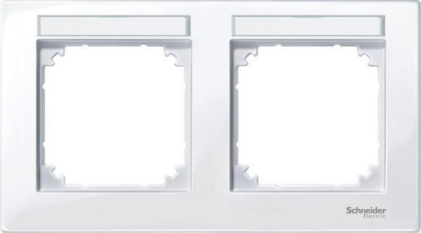 Купить SE Merten SM Бел Актив Рамка 2-ая с полем для надписи горизонтальная (MTN514225)