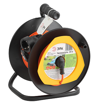 ЭРА RPx-1e-3х0.75-20m Удлинитель силовой на пластиковой катушке c/з 1 гн 20м ПВС 3х0.75