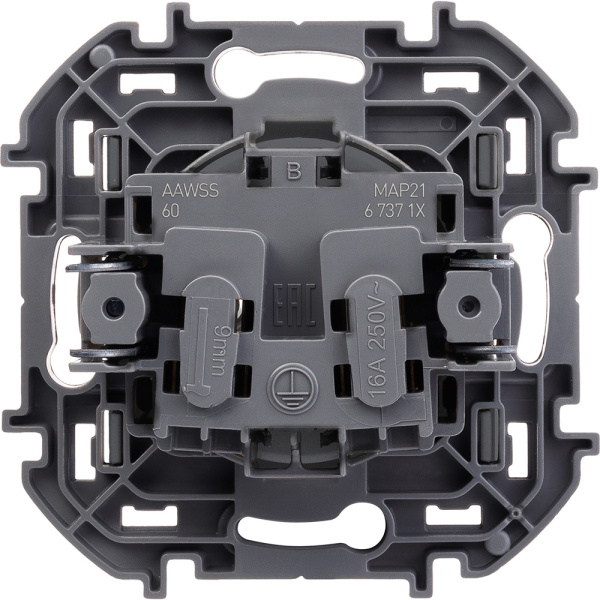 Купить Legrand INSPIRIA Антрацит Розетка 2К - 16 А - 250 В 673713