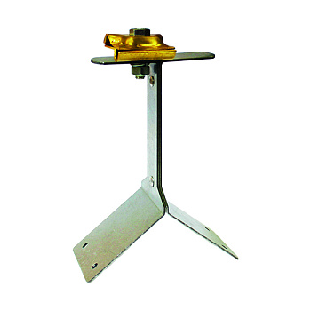 EZETEK Держатель-зажим проводника круглого 8-10 мм для конька, высота 110 мм, латунь 71123