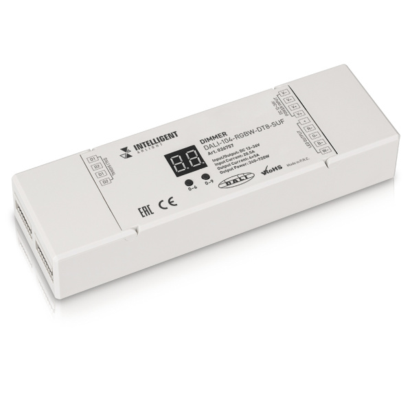 Arlight INTELLIGENT Диммер DALI-104-RGBW-DT8-SUF (12-36V, 4х5А) (INTELLIGENT IP20 Пластик, 3 года) 026757