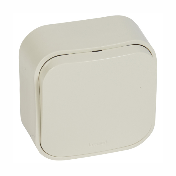 Купить Legrand Quteo Бежевый Кнопка 1-клавишная 6А 782235