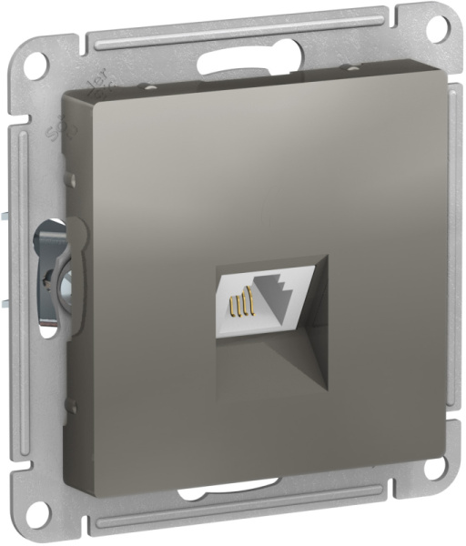 Systeme Electric AtlasDesign Сталь Розетка телефонная RJ11, механизм