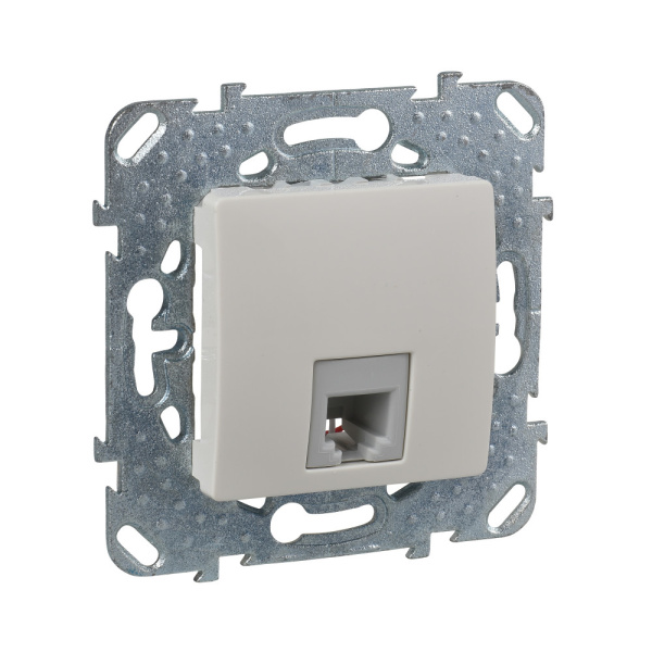 SE Unica Бежевый Розетка ТЛФ 1-ая 4 контакта MGU5.492.25ZD