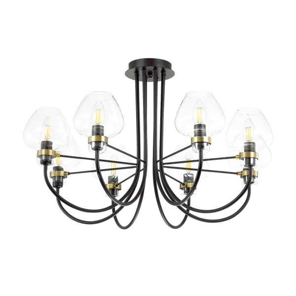 Lumion 3708/8C LN18 137 чёрный Люстра потолочная E14 8*40W 220V ILONA Купить Lumion 3708/8C LN18 137 чёрный Люстра потолочная E14 8*40W 220V ILONA