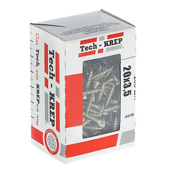 Tech-Krep Саморезы универсальные  20х3,5 мм (200 шт) желтые - коробка с ок. 102232