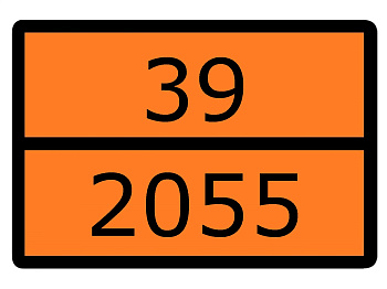 Знак наклейка для маркировки опасных грузов "Номер ООН 39/2055" (300x400) ГОСТ 19433-88 EKF PROxima