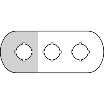 ABB MA6 Шильдик MA6-1007 (3 места (1 желт) для пластикового кнопочногопоста 1SFA611930R1007