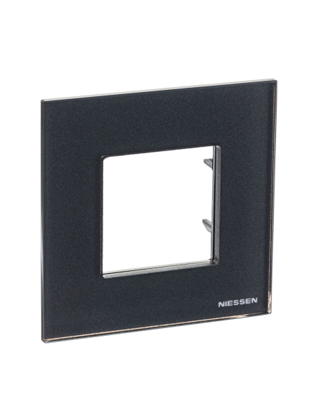 Купить ABB NIE Zenit Стекло графит Рамка 1-я 2 мод 2CLA227100N3801