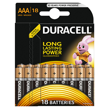 Duracell 81546741 Алкалиновая батарейка типа AAA  LR03 / MN 2400 LR03-18BL BASIC Б0014449