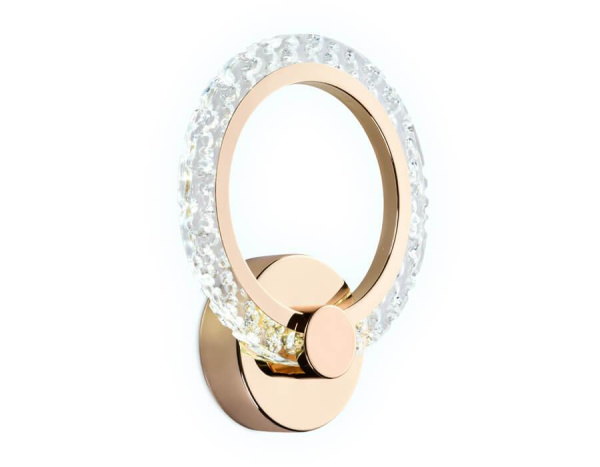 Купить Ambrella Настенный светодиодный светильник FA419 GD золото 6400K/3000K/4200K 12W 230*190*60