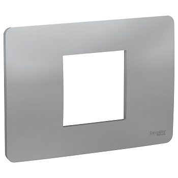 SE Unica Modular Алюминий Рамка 2-модульная NU210230