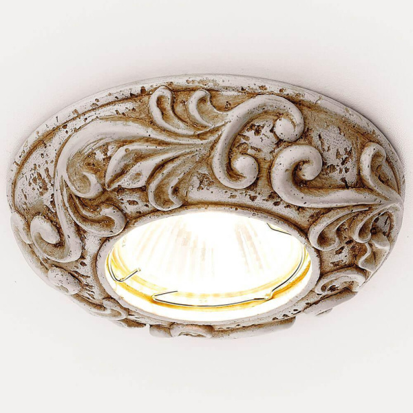 Купить Ambrella Встраиваемый точечный светильник D2980 BG бежевый гипс