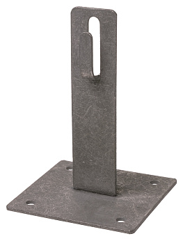 TDM Держатель для плос.кровли для прута Ø6-10 мм, стал. крюк, осн. 100х100 мм, в. 100 мм, гор. цинк. SQ2402-3193