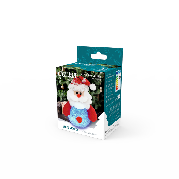 Купить Gauss Светильник декоративная фигурка светодиодная "Дед Мороз" серия Holiday ,1W, два цвета, HL001