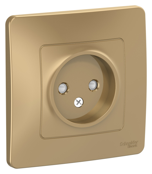 Купить Systeme Electric Blanca внутр Титан Розетка б/з со шторками, 16А, 250В