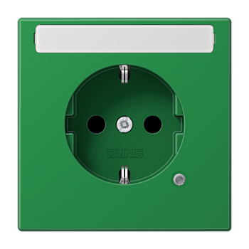 JUNG SCHUKO розетка с полем для надписи 9x58 мм, зелёный LS1520BFNAKOGN