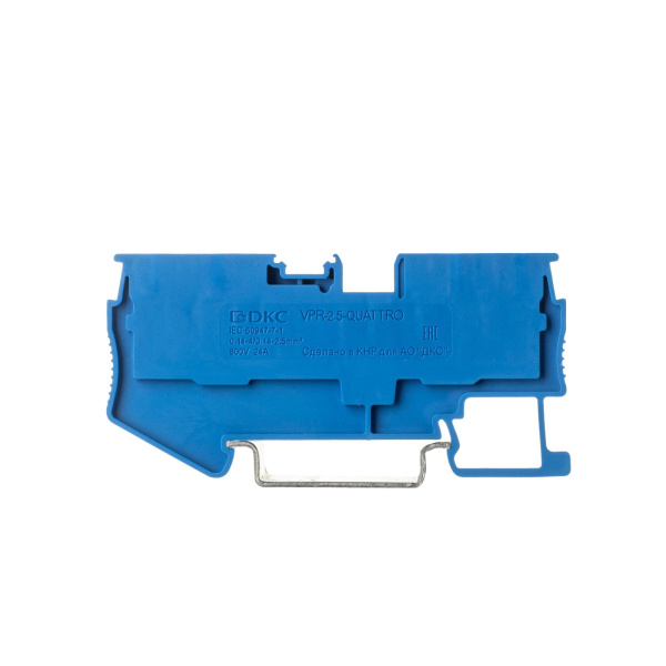 Купить DKC Nuputuk Клемма проходная, зажим push-in, 4 точки подключения, 2.5 кв.мм, синяя