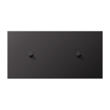 JUNG LS1912 Dark Центральная плата, 2 поста, для горизонтальной установки, тумблеры 1+1,цилиндр; метал. исполнение AL12-200DR01