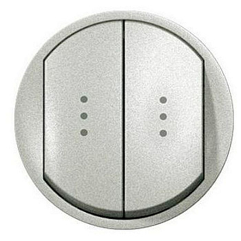 Legrand DIY Celiane Титан Переключатель двухклавишный на два направления с подсветкой 696950