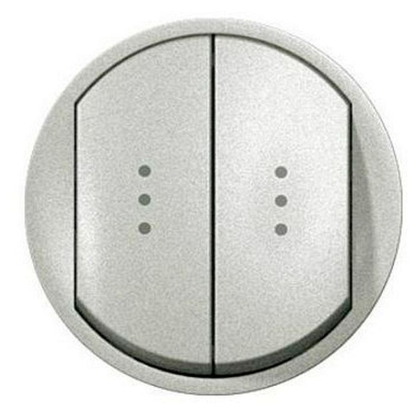 Legrand DIY Celiane Титан Переключатель двухклавишный на два направления с подсветкой 696950