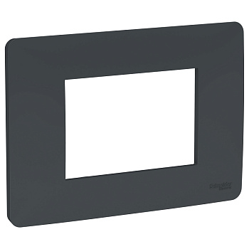 SE Unica Modular Антрацит Рамка 3-модульная NU210354