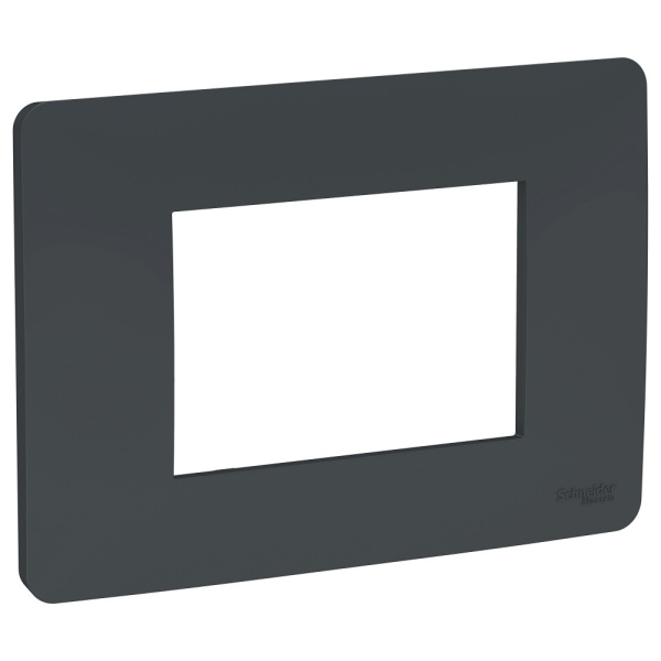 SE Unica Modular Антрацит Рамка 3-модульная NU210354