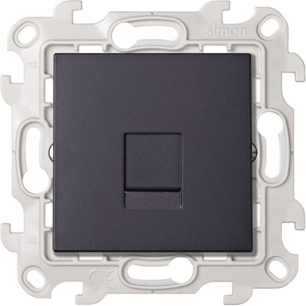 Simon 24 Графит Розетка для передачи данных RJ45 Cat.6 UTP 2410599-038