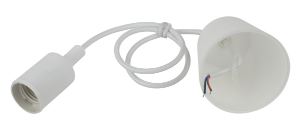 ЭРА Патрон пластиковый Е27 с подвесом, белый (60/720)