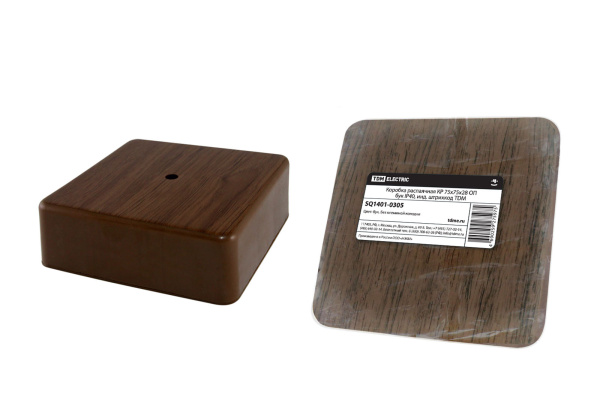 TDM Коробка распаячная КР 75х75х28 ОП бук IP40, инд. штрихкод SQ1401-0305