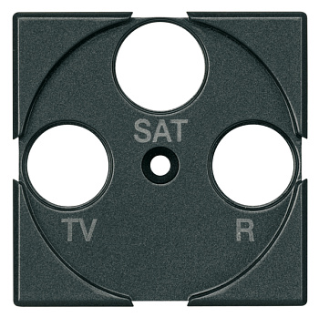 BT Axolute Антрацит Панель лицевая для розеток TV + FM + SAT HS4207