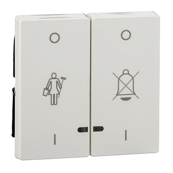 SE Merten SM Бел Клавиши "перечеркнутый звонок", "горничная" с окошком для световой индикации MTN3429-0319