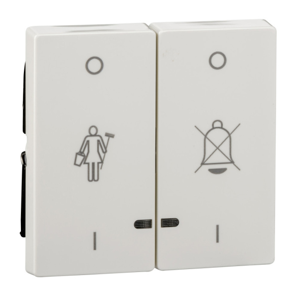 SE Merten SM Бел Клавиши "перечеркнутый звонок", "горничная" с окошком для световой индикации MTN3429-0319