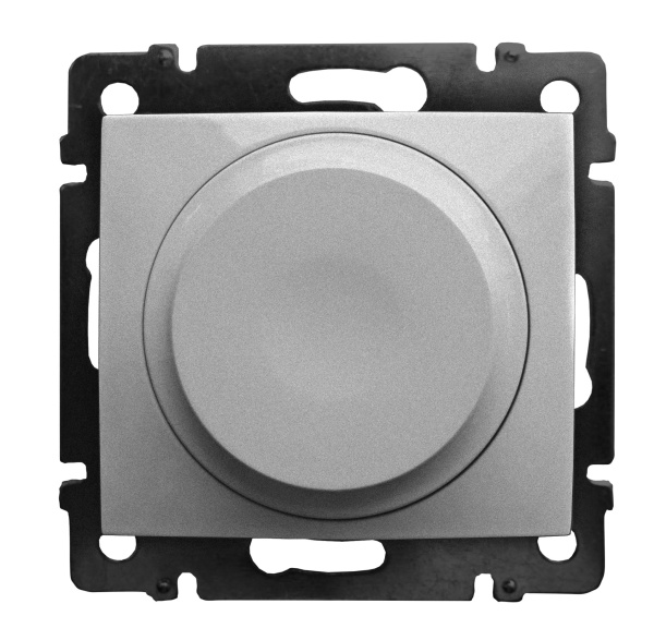Купить Legrand Valena Classic Алюминий Светорегулятор поворотный универсальный 2-проводный 5-300 Вт 770263