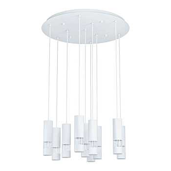 Eglo 39704 Светодиодный подвес BERNABETA, 10X5W(GU10-LED), ?580, сталь, белый/пластик, прозрачный