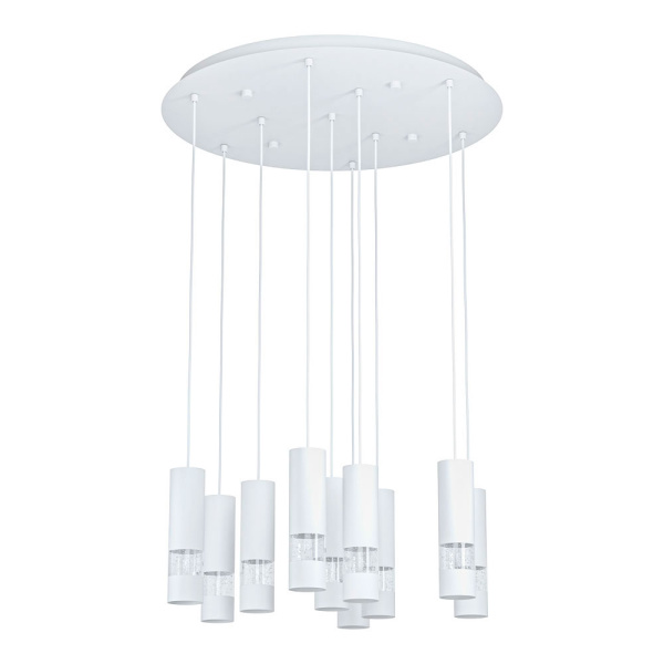Eglo 39704 Светодиодный подвес BERNABETA, 10X5W(GU10-LED), ?580, сталь, белый/пластик, прозрачный