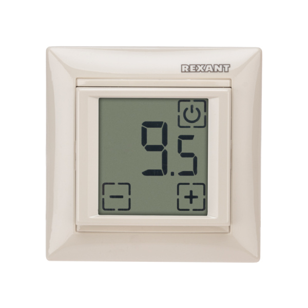 Терморегулятор сенсорный RX-419B, бежевый. совместим с Legrand серии Valena Rexant 51-0585