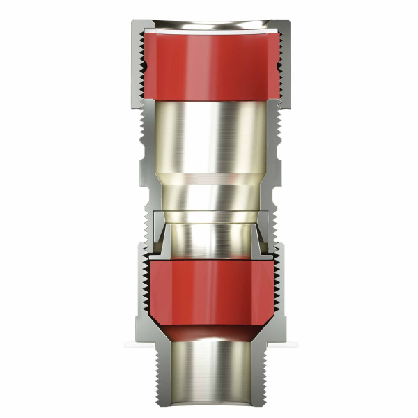 Купить DKC Взрывозащищенный кабельный ввод серии КА для бронированного кабеля М90х2d:70,8-79мм D:81-91мм. Никелированная латунь IP66/IP68