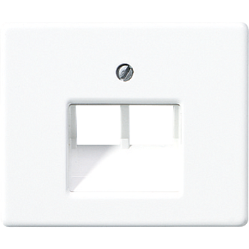 JUNG SL 500 Белая Накладка 2-ой наклонной ТЛФ/комп розетки SL569-2UAWW