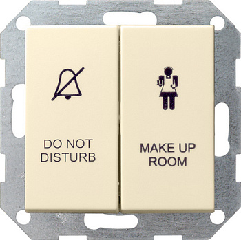 Gira Двухклавишный выключатель в сборе для управления индикатором состояния номера в гостинице 110401