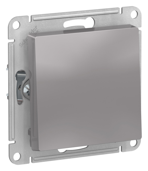 Купить Systeme Electric AtlasDesign Алюминий Кнопка нажимная сх.1, 10АХ, механизм