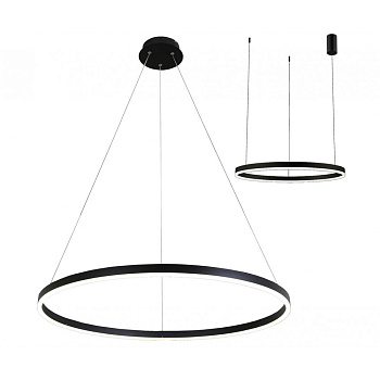 Kink Light 08214,19A(3000K) Подвес Тор черный d80 h150 Led 50W (3000K) 2 типа крепления