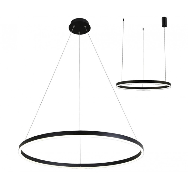 Kink Light 08214,19A(3000K) Подвес Тор черный d80 h150 Led 50W (3000K) 2 типа крепления