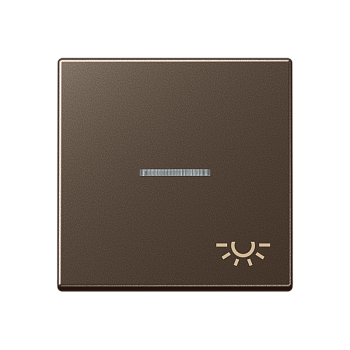 JUNG клавиша с символом "свет" с линзой, мокка A590KO5LMO