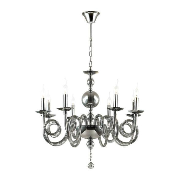Odeon Light 4601/8 ODL19 506 хром/дымчатый/хрусталь Люстра E14 8*40W IRIA