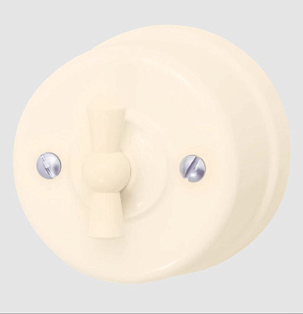 BIRONI Лизетта Пластик Песочное золото Выключатель 1-кл B1-200-24