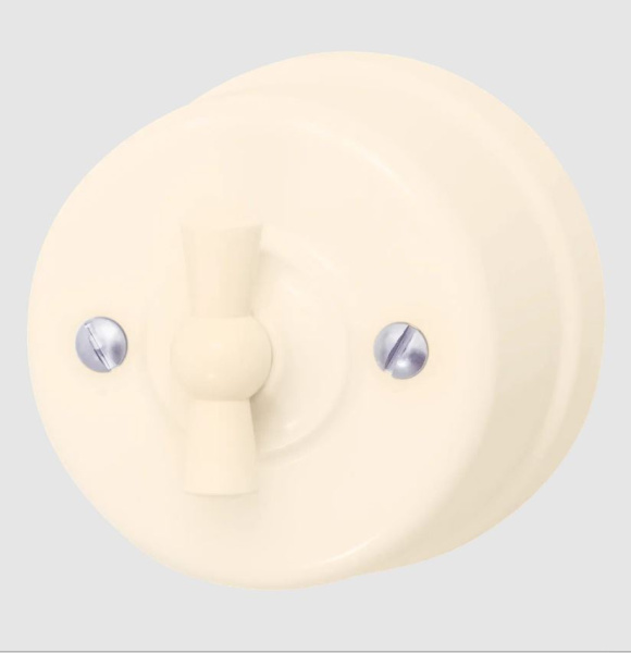 BIRONI Лизетта Пластик Песочное золото Выключатель 1-кл B1-200-24