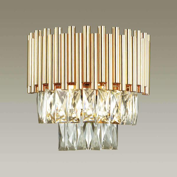 Купить Odeon Light 4120/2W HALL ODL21 369 золото/хрусталь Бра E14 2*40W PALLADA