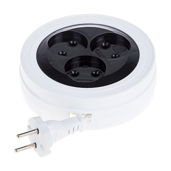 PROconnect Удлинитель-рулетка STANDARD 5 м, 3 гнезда, 2х0.75 мм², б/з, белый 11-7225