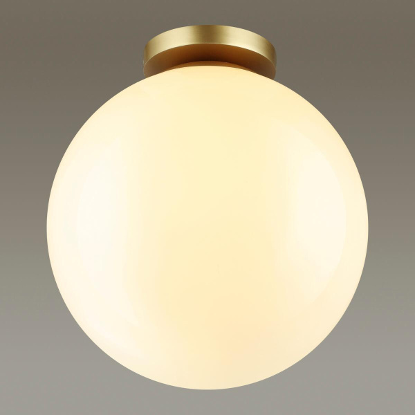 Odeon Light BOSCO HIGHTECH ODL21 101 Светильник потолочный золотистый/металл/белый/акрил  IP44 E27 LED 12W 4249/1C Купить Odeon Light BOSCO HIGHTECH ODL21 101 Светильник потолочный золотистый/металл/белый/акрил  IP44 E27 LED 12W 4249/1C